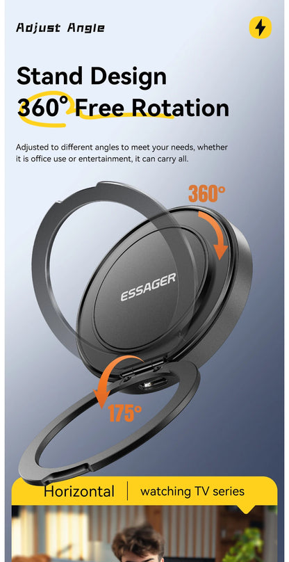 Essager Magnetic Wireless Charger With Holder 15W Fast Charging For iPhone16 15 14 13Pro Max Airpods Mini Wireless Phone Charger