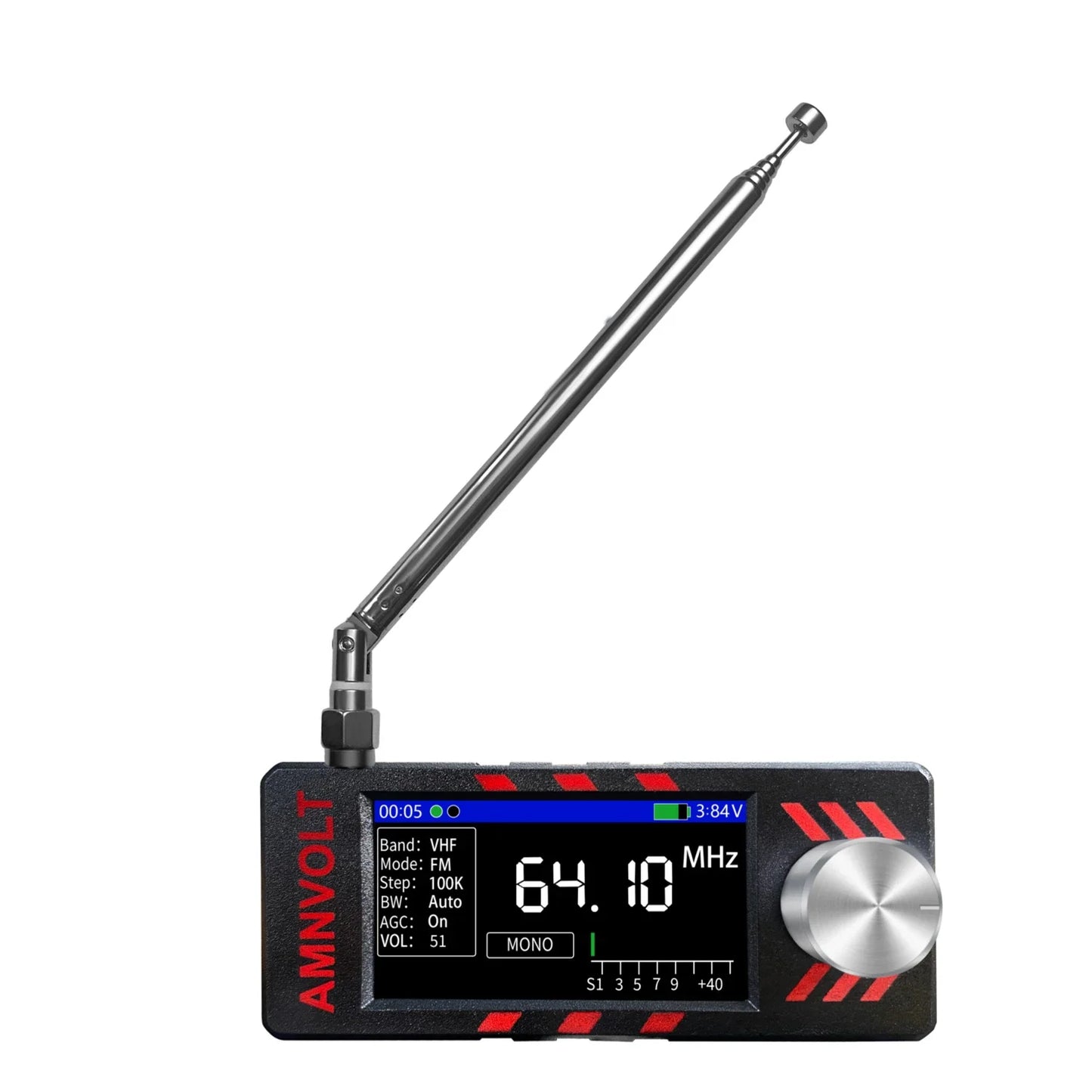 Upgraded V3S AMNVOLT Mini SI4732 DSP Radio Receiver FM AM SSB LSB USB Full Band Pocket Radio with Hi-Z Headphone Amplifier