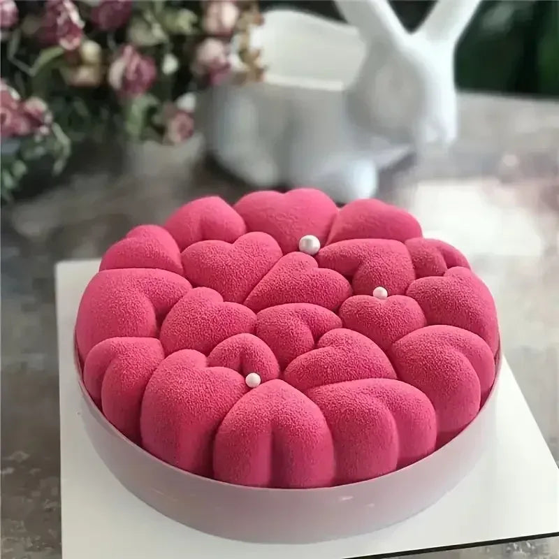 3D Heart Silicone Mousse Cake Moulds For Bakeware Tools Pastry Chocolate French Desserts Valentine's Day Cake Decorating Tools