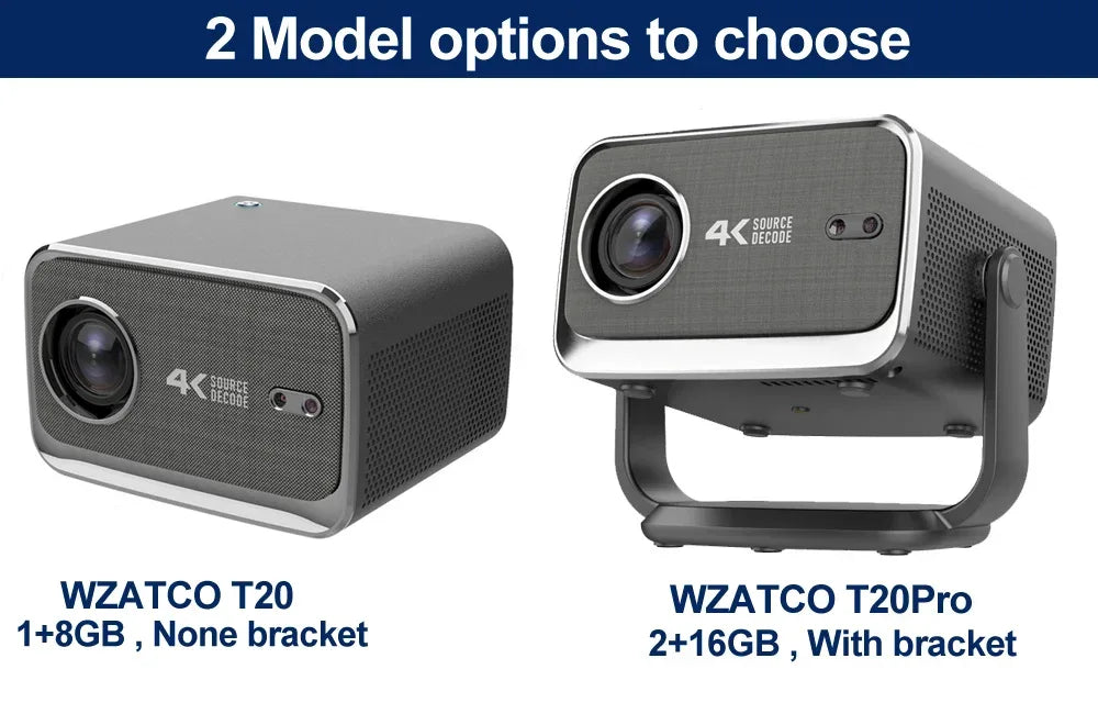 WZATCO P20 PLUS Android 13.0 Smart WiFi 6G 4K Full HD 1080P LCD LED Projector Auto Focus Video Home theater Proyectors with RJ45