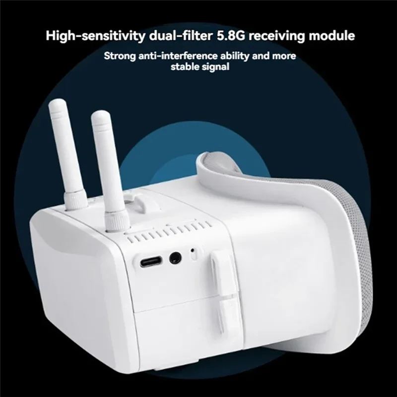 AA60-5.8Ghz FPV Goggles 40CH Dual Antenna 3 Inch Screen Focus Adjustable For Racing Drone Micro Whoop