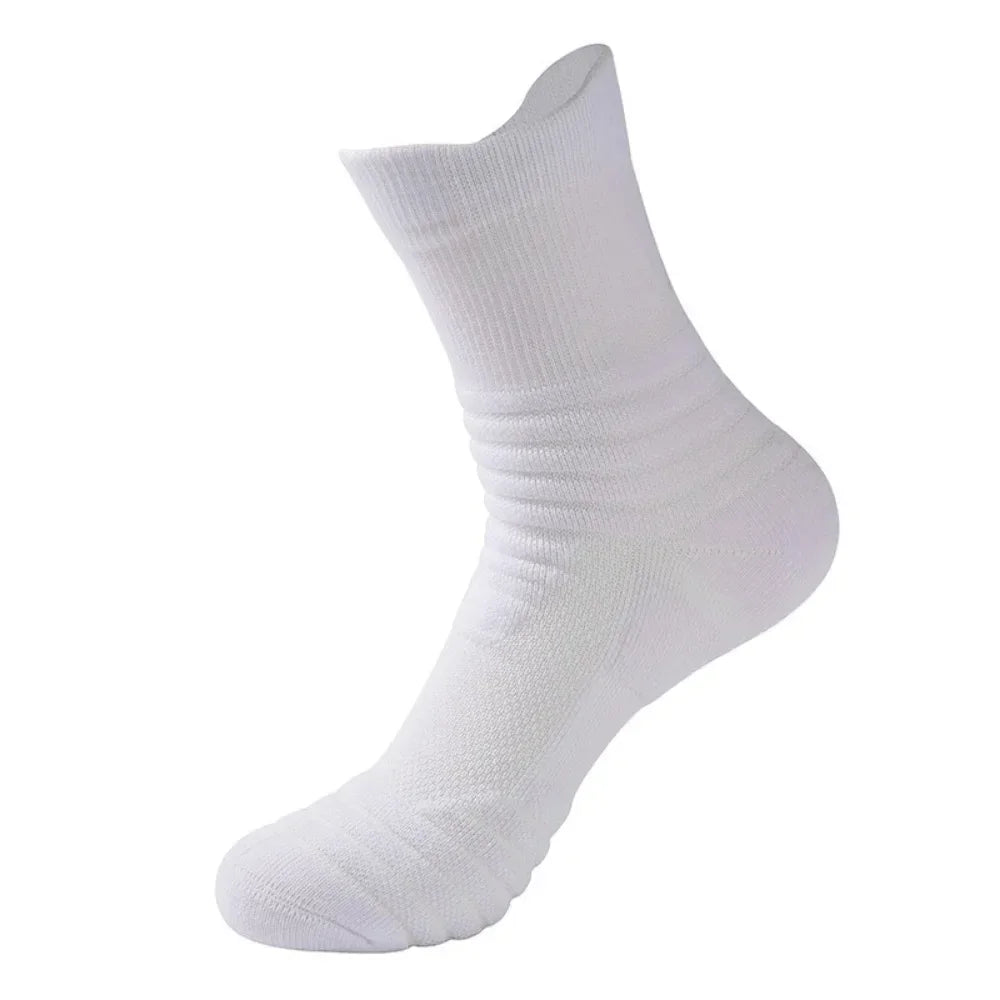 3 Pairs Men's Comfort Fit Cushion Performance Athletic Crew Socks For Outdoor Sports