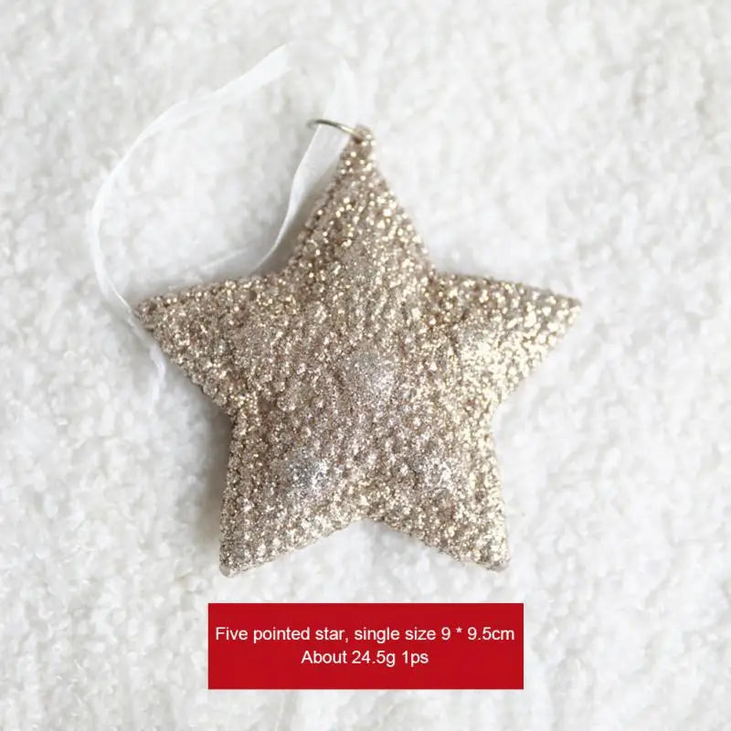 3Pcs Xmas Tree Pendants Snowflake Angel Deer Hanging Ornaments Christmas Decorations For Home Kids Toy New Year Party Decor