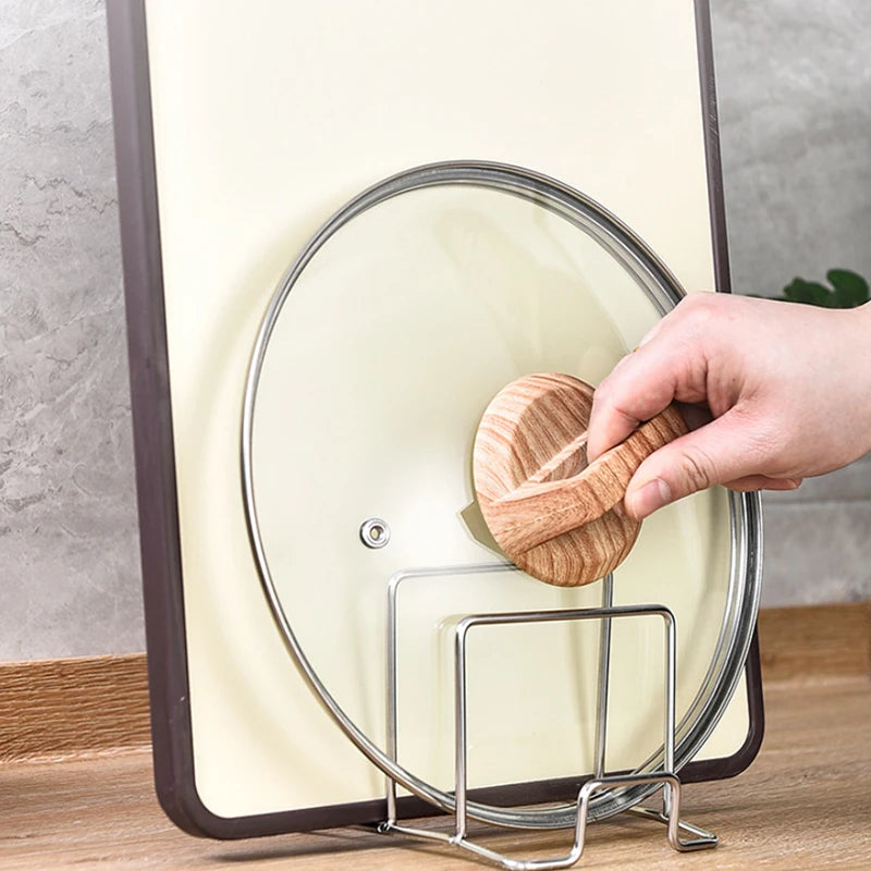 1PC Rack Shelf Stand Multi Layer Space Saving Rustproof Cutting Board Practical Kitchen Organizer Pot Lid Holder Iron Art Home