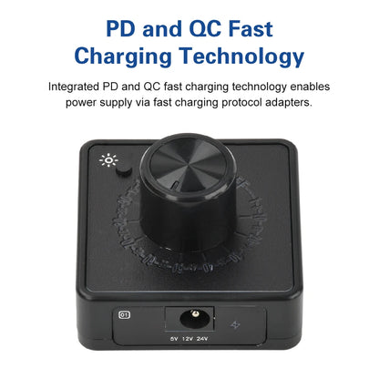 PWM Fan Controller With PD QC Fast Charging DC 12V 24V 5V Multi-Voltage Input Speed Regulator For DIY Cooling Fans