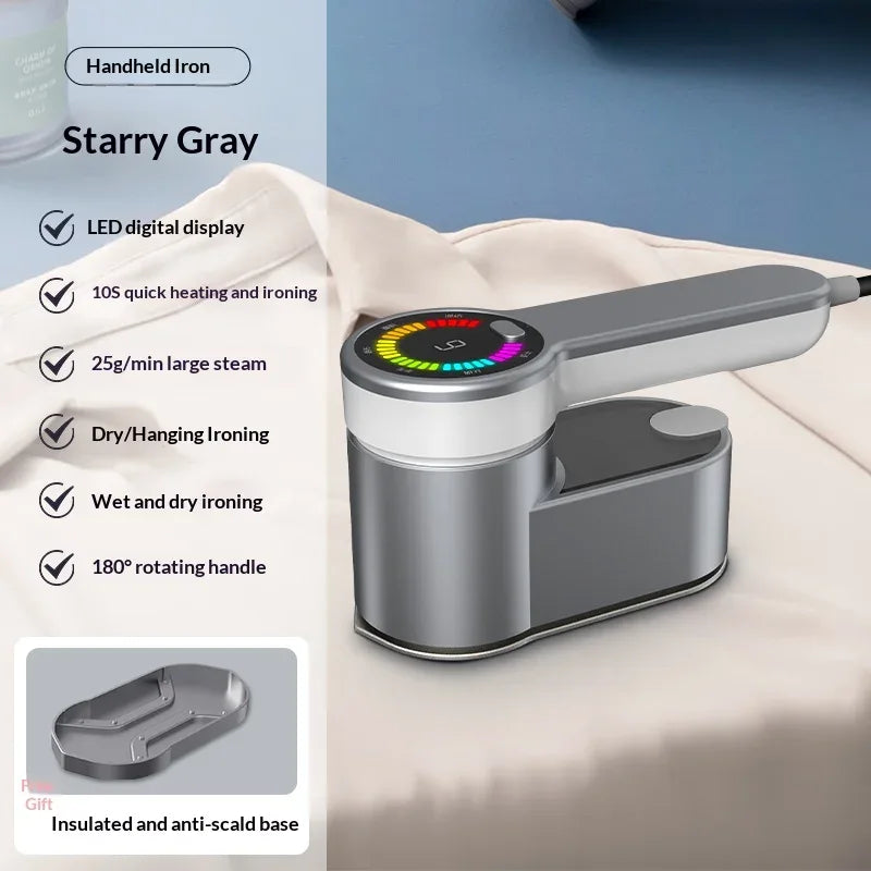 Intelligent Steam Ironing Machine Portable Travel Steamers for Clothes LCD Diplay Screenc Mini Handheld Garment Iron Steamer