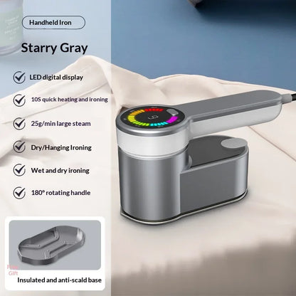 Intelligent Steam Ironing Machine Portable Travel Steamers for Clothes LCD Diplay Screenc Mini Handheld Garment Iron Steamer
