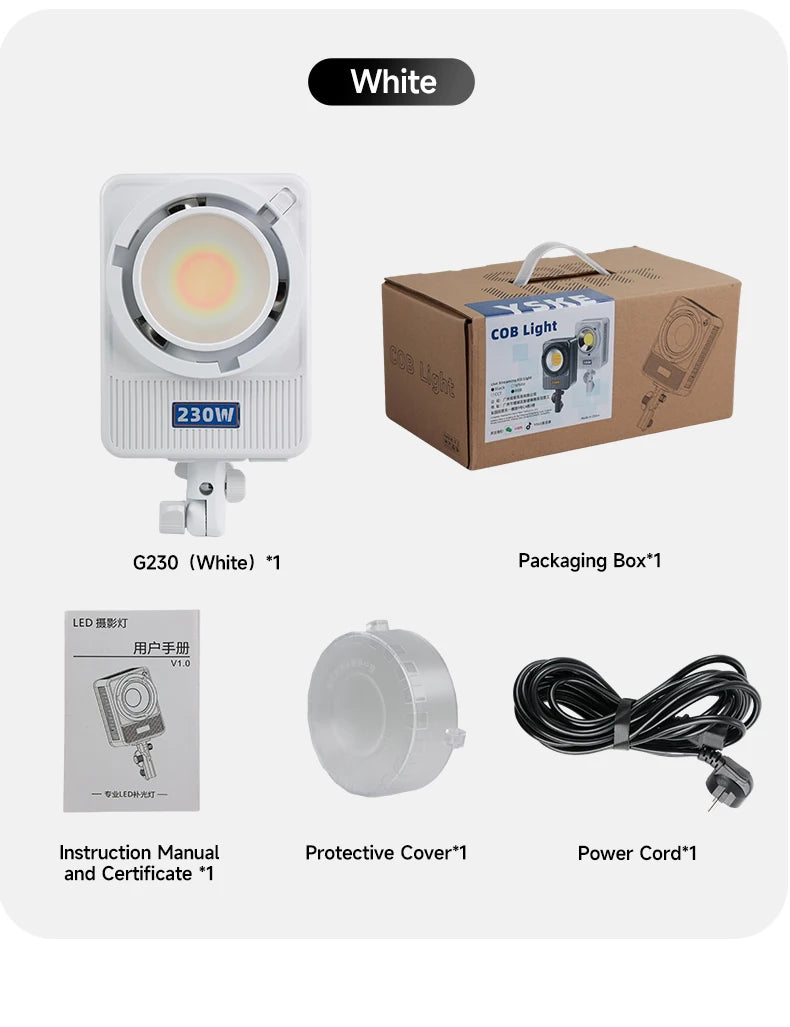 Miaotu RGB Photography Light G230W G330W Portable LED Video Lamp 2800K-6500K Studio Live Fill Light