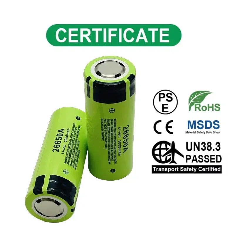 *-high-quality 26650 battery 5000mAh 3.7V 50A lithium-ion rechargeable battery, suitable for LED flashlights+chargers and DIY*.;
