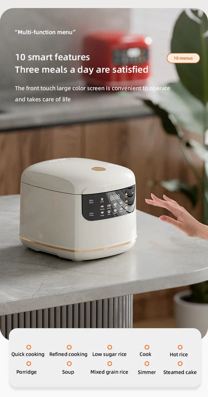 DIVEDEER 2L Electric Rice Cooker Non-stick Pot Smart Features Reservation Keep Warm Functions Perfect for 1-2 Person Households