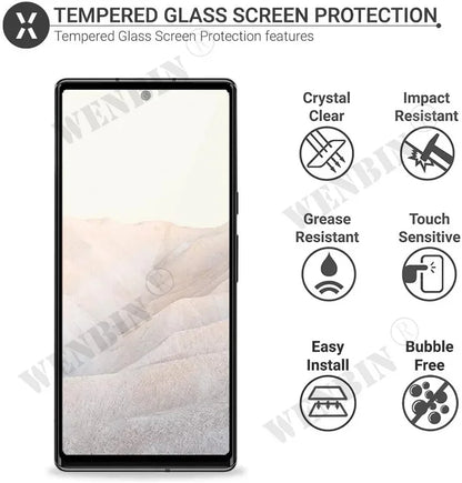 3 Pcs Tempered Glass For Google Pixel 10 9 Pro XL 8 7 6 Pro 7A 6A 5A 4A 3 XL Curved Full Cover Screen Protector