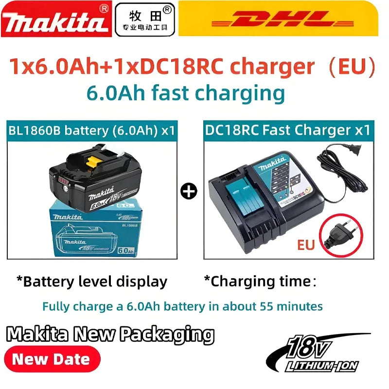 Authentic Makita 18v 6000mAh Battery BL1850 BL1880 BL1860B LXT400 Electric Tool Makita 18v Battery Rechargeable Lithium ion