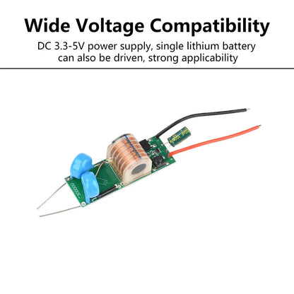 DC 3.3V-5V to DC 15-30KV Arc Igniter High Voltage Module No-load High Power High Voltage Booster Module Adjustable Voltage Coil