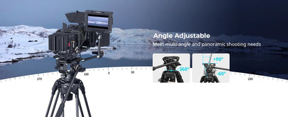 SmallRig Heavy-Duty 360° Fluid Head Tripod AD-01 186cm Video Tripod with Quick Release Plate for DSLR Camera Camcorder