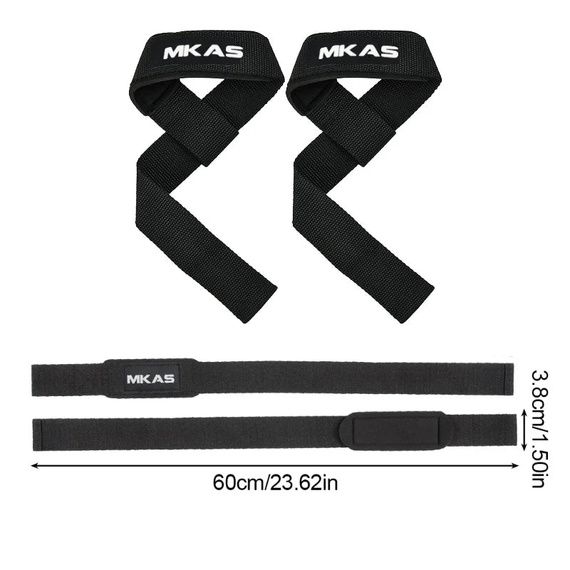 1Pair Non-slip Strap Gym Dumbbell Workout Weights Lifting Straps Crossfit Fitness Equipment Wrist Wrap Lift Exercise Training