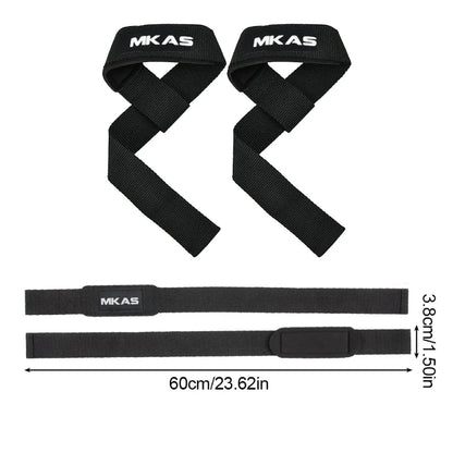 1Pair Non-slip Strap Gym Dumbbell Workout Weights Lifting Straps Crossfit Fitness Equipment Wrist Wrap Lift Exercise Training
