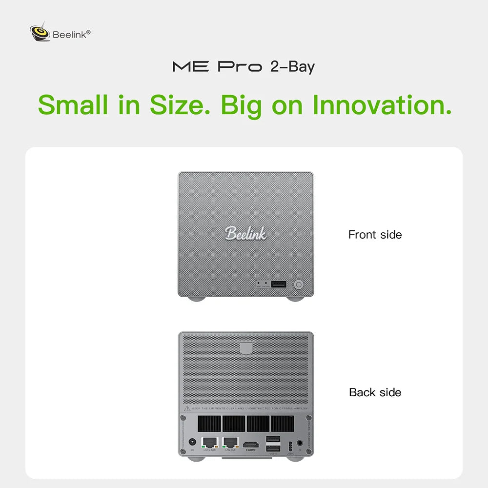 Beelink ME Mini ME Pro Intel Twin Lake N150 LPDDR5 4800MHz 16GB RAM 1T SSD WiFi6 4K Dual Lan Home Network Storage NAS Mini Host