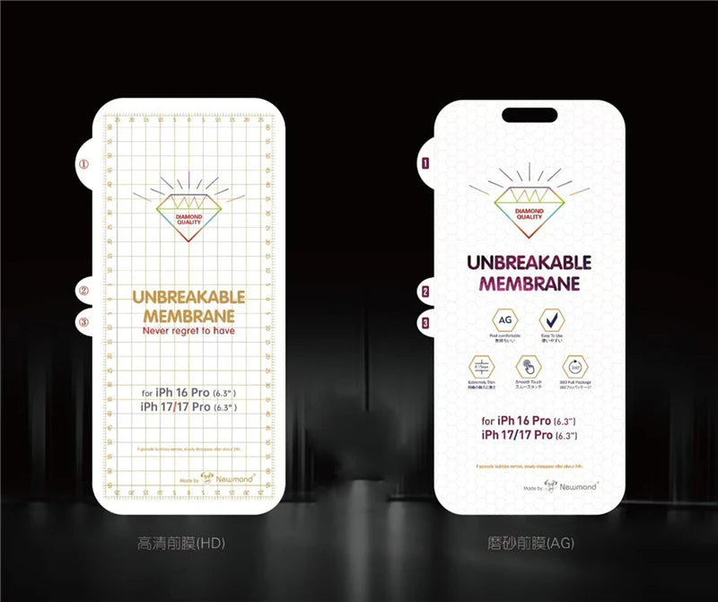 2pcs/set HD Matte Transparent Soft Hydrogel Film Screen Protector for iPhone 17 Air Pro Max Front Back UNBreakable Membrane Film
