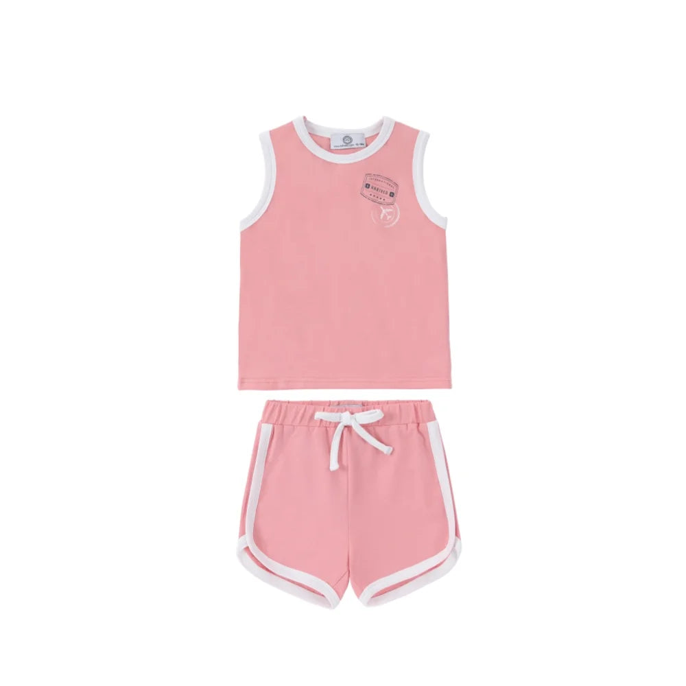 AP SS26 Ringer stamp jersey cotton collection summer boys girls fashion casual clothing dress set shirt family matching clothes