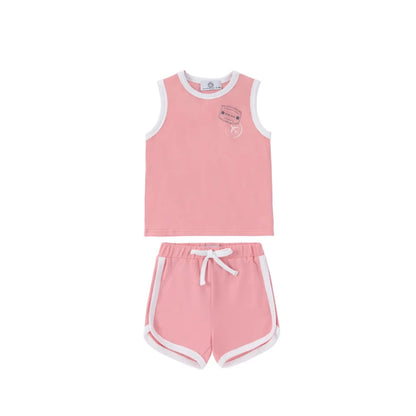 AP SS26 Ringer stamp jersey cotton collection summer boys girls fashion casual clothing dress set shirt family matching clothes