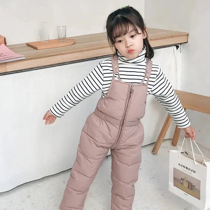 Children Thicken Warm Rompers Boys Girls Autumn Winter Down Pants Kids High Quality Down Trousers Baby Casual Cotton Trousers