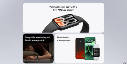 Global Version Xiaomi Smart Band 10 Pro 1.74'' AMOLED Bluetooth Smartwatch GPS Health Monitoring Fitness Tracker Miband Bracelet