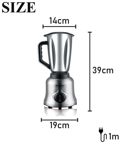2 in 1 Stand Blender&Meat Grinder&Juicer&Grinding 400W Stainless Steel Kitchen Mixer Fruit Food Processor Ice Smoothies Sonifer