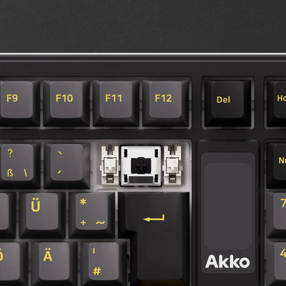 Akko 5098B Wireless Mechanical Gaming Keyboard With 1.47-inch TFT Screen Vertical Knob 97 Keys ISO-DE Layout Hot Swap RGB Gasket
