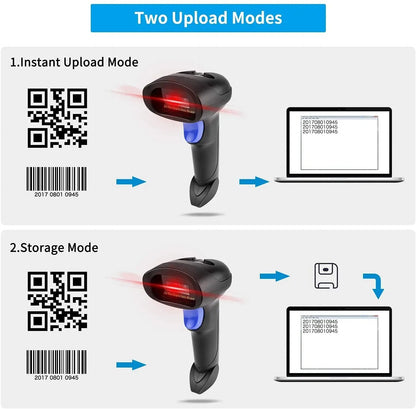 NETUM L8BL-W Wired 2D Barcode Scanner and L8BL-B Blueooth Wireless QR Barcode Reader PDF417 Automatic Sensing for Pos Scanning