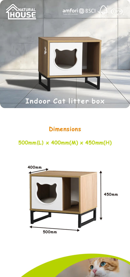 Convenient Moveable Wooden Cat House