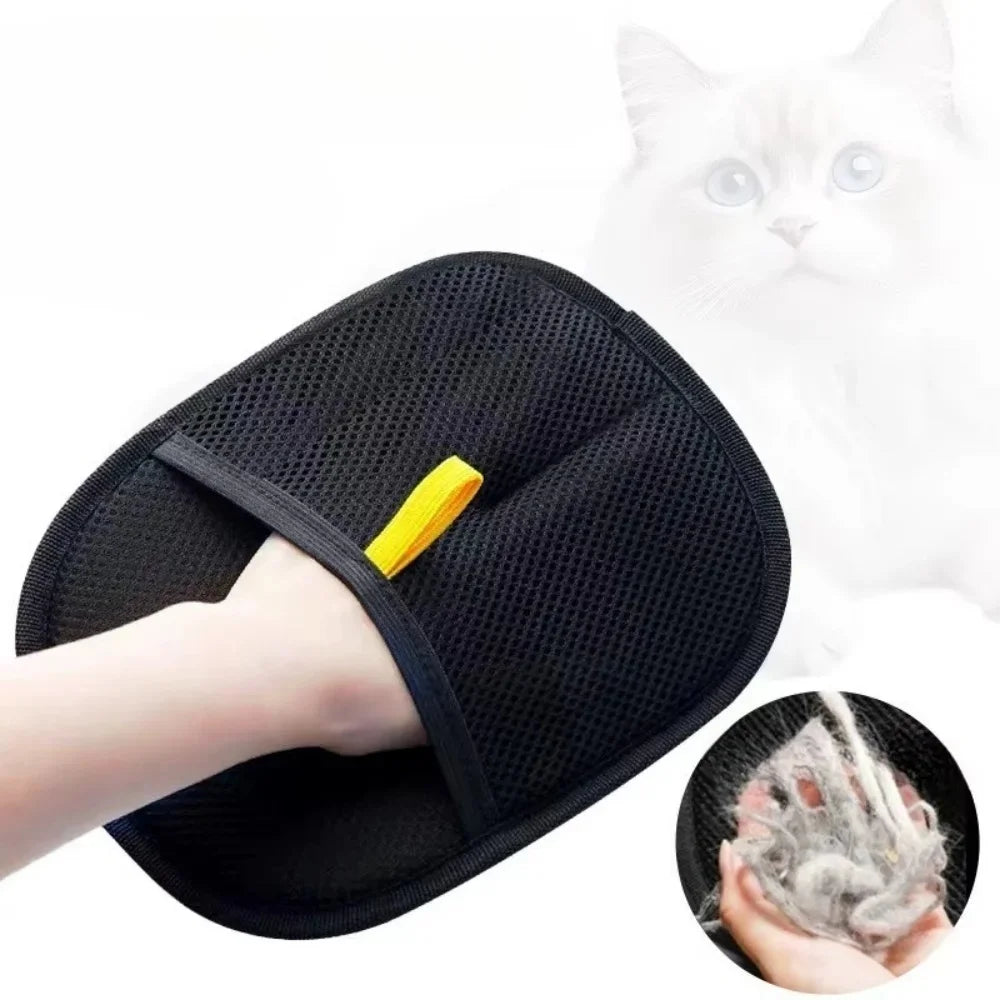 2pcs Cat Grooming Gloves Electrostatic Pet Hair Removal Brush for Cleaning Sofa Carpet clothes Double-sided Pet Hair Remover