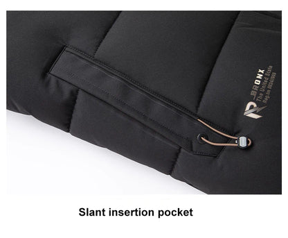 Graphene Warm Windproof Jacket Men 2024 Winter New Fashion Comfortable Thickened Outdoor Hooded Overcoat Male Casual Clothes