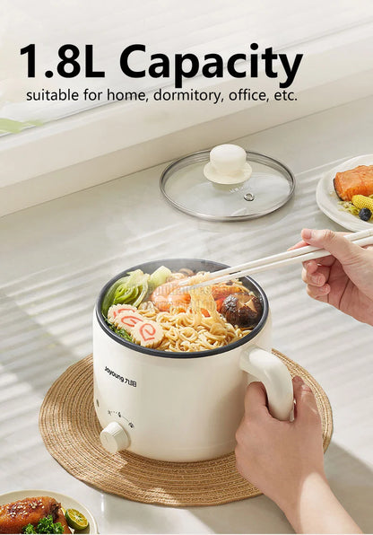 Joyoung Electric Cooker 1.8L Multifunctional Electric Cooking Pot Rice Porridge Noodles Cooker For Home Dormitory 2025 New