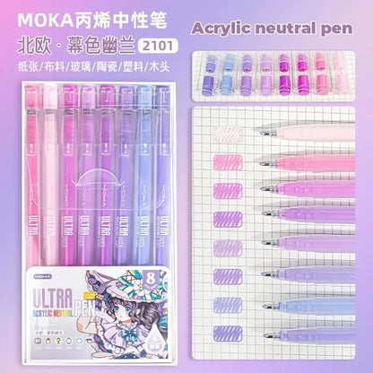 150/6 Colors Acrylic Gel Pen Student Diary Scrapbook Painting DIY Gel Pen Set Color Drawing Doodling Art Markers School Supplies