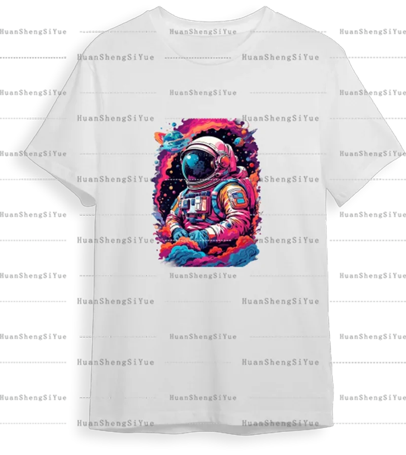 Color Fluid Painting Ironing Sticker Clothes DTF Fashion T-shirt Hoodie DIY Jacket Patch Hot Paste Paper