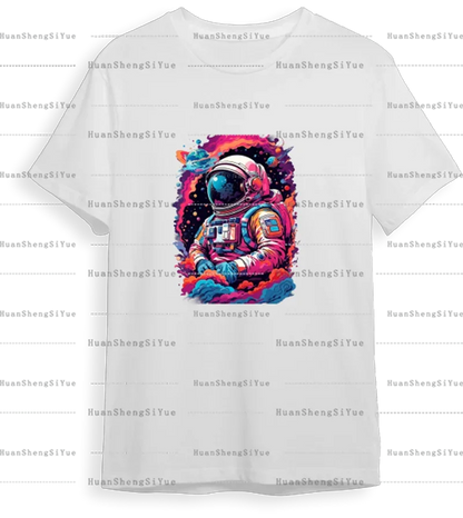 Color Fluid Painting Ironing Sticker Clothes DTF Fashion T-shirt Hoodie DIY Jacket Patch Hot Paste Paper