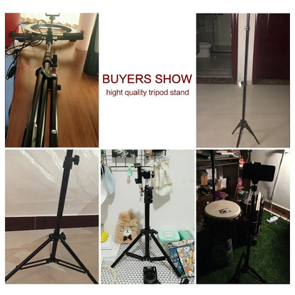 1/4 Screw Head Light Stand Tripod 2m 1.5m 68cm For Phone Selfie Stick Adjustable For Photo Studio Flashes Photographic Softbox