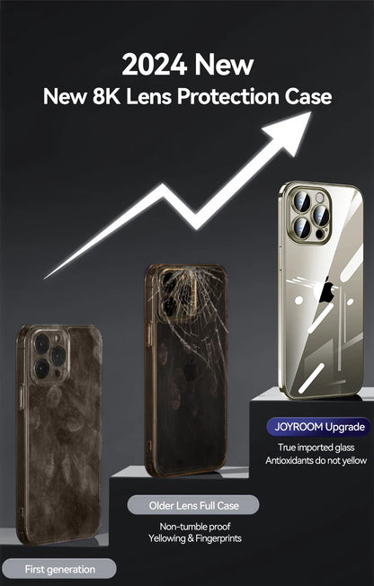 Joyroom Transparent Phone Case For iPhone 16 Pro Max Anti-Drop Phone Cover For iPhone 15 Pro Max Shockproof With Len Protection
