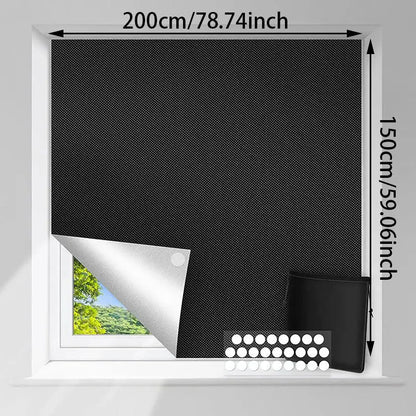 Universal Blackout Curtain Removable Portable Travel Blocking Darkest Window Film Cloth Temporary DIY No Drill Curtains