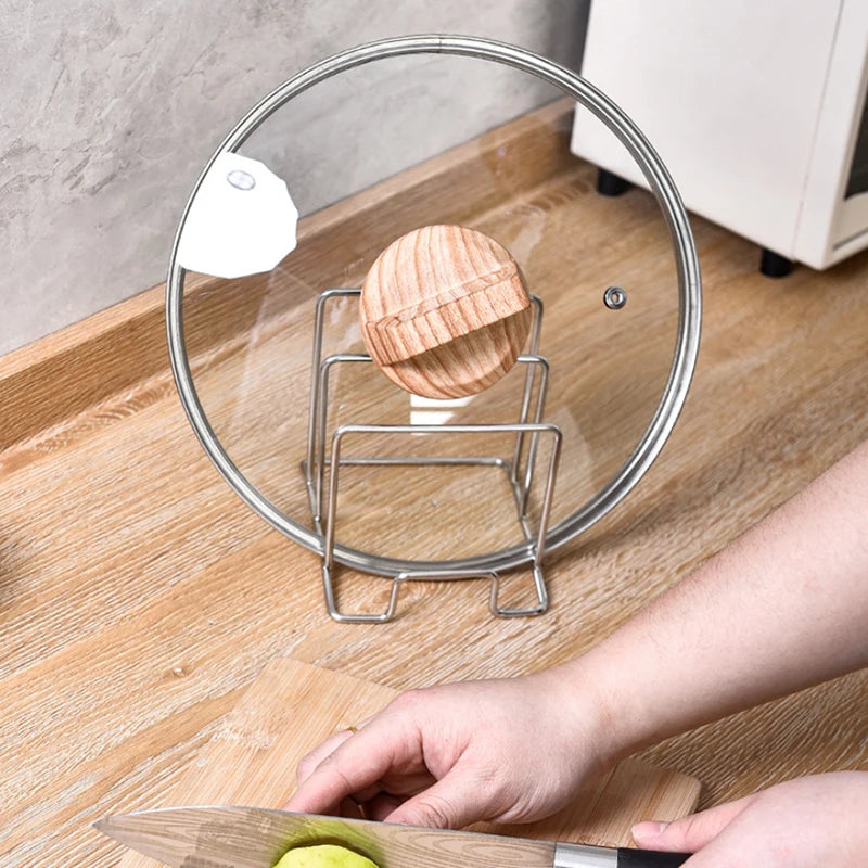1PC Rack Shelf Stand Multi Layer Space Saving Rustproof Cutting Board Practical Kitchen Organizer Pot Lid Holder Iron Art Home