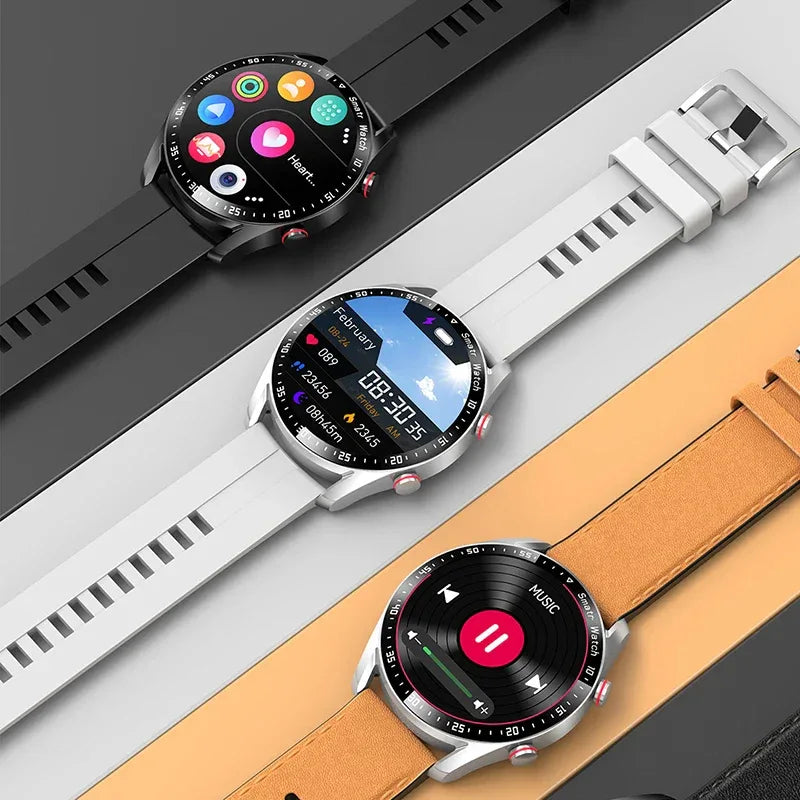 2024 New Bluetooth Call Smart Watch Men Waterproof Sport Fitness Tracker Weather Display Man Smartwatch Para Android IOS Watch