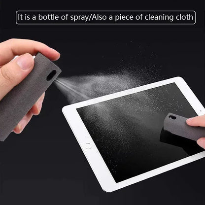 1/2/3pc 2 In 1 Screen Cleaner Spray Portable Tablet Mobile Phone Touch Screen Screen Microfiber Cloth Dust Removal Cleaning Tool