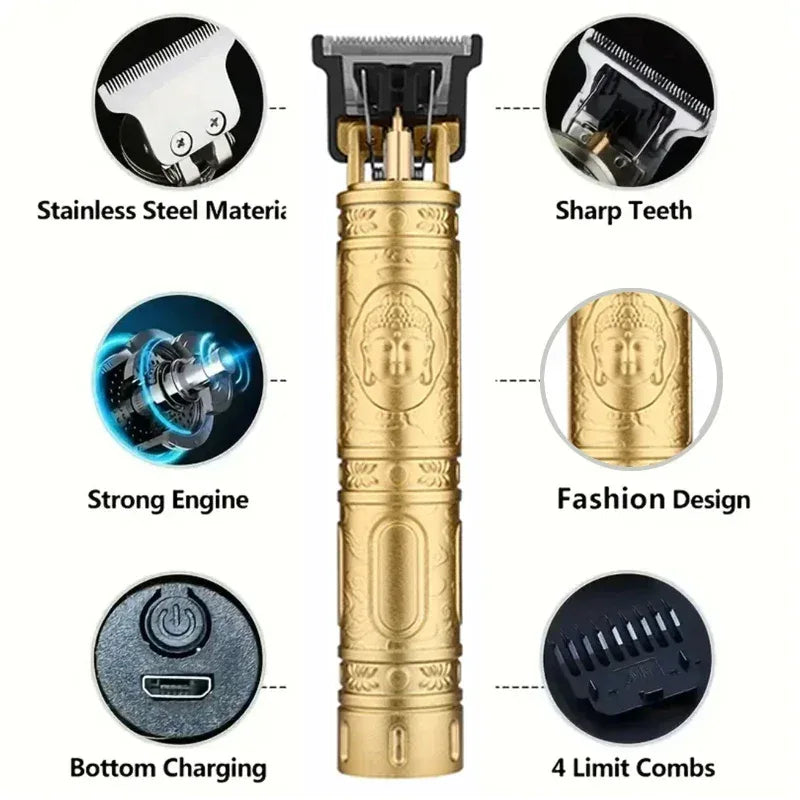 Electric Hair Clipper Vintage T9 For Mens Rechargeable Man Shaver Trimmer Machine For Men's Barber Professional Boyfriend Gift