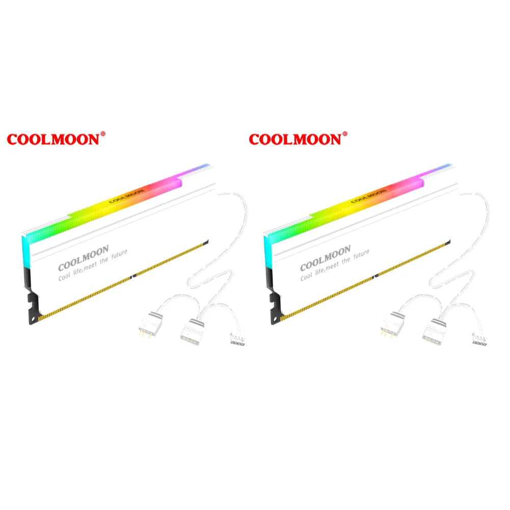1-4PCS RAM Heatsink Radiator 5V 3PIN ARGB PC Memory Cooling Vest Addressable Heat Sink Cooler for DDR3 DDR4 DDR5 Desktop PC Ram