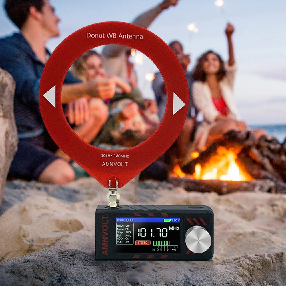 Upgraded V3S AMNVOLT Mini SI4732 DSP Radio Receiver FM AM SSB LSB USB Full Band Pocket Radio with Hi-Z Headphone Amplifier