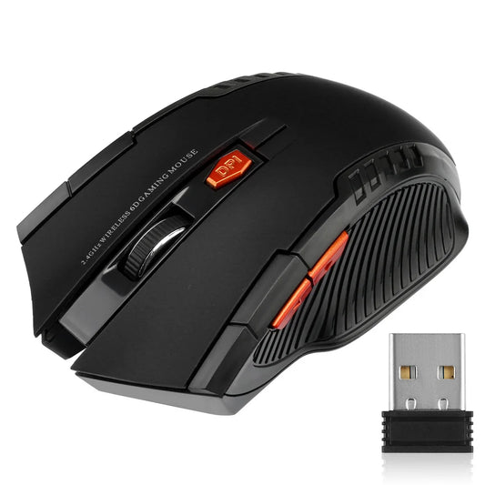 2.4G Wireless Mouse USB Receiver 6 Buttons Professional Optical Wireless Mouses USB Right Scroll Mice for Laptop PC Gamer by PDG ibma