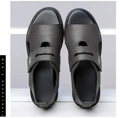 2025 New Fashion Brand Roman Sandals For Men Soft Sole Comfortable High-Quality Leather Beach Men's Casual Shoes