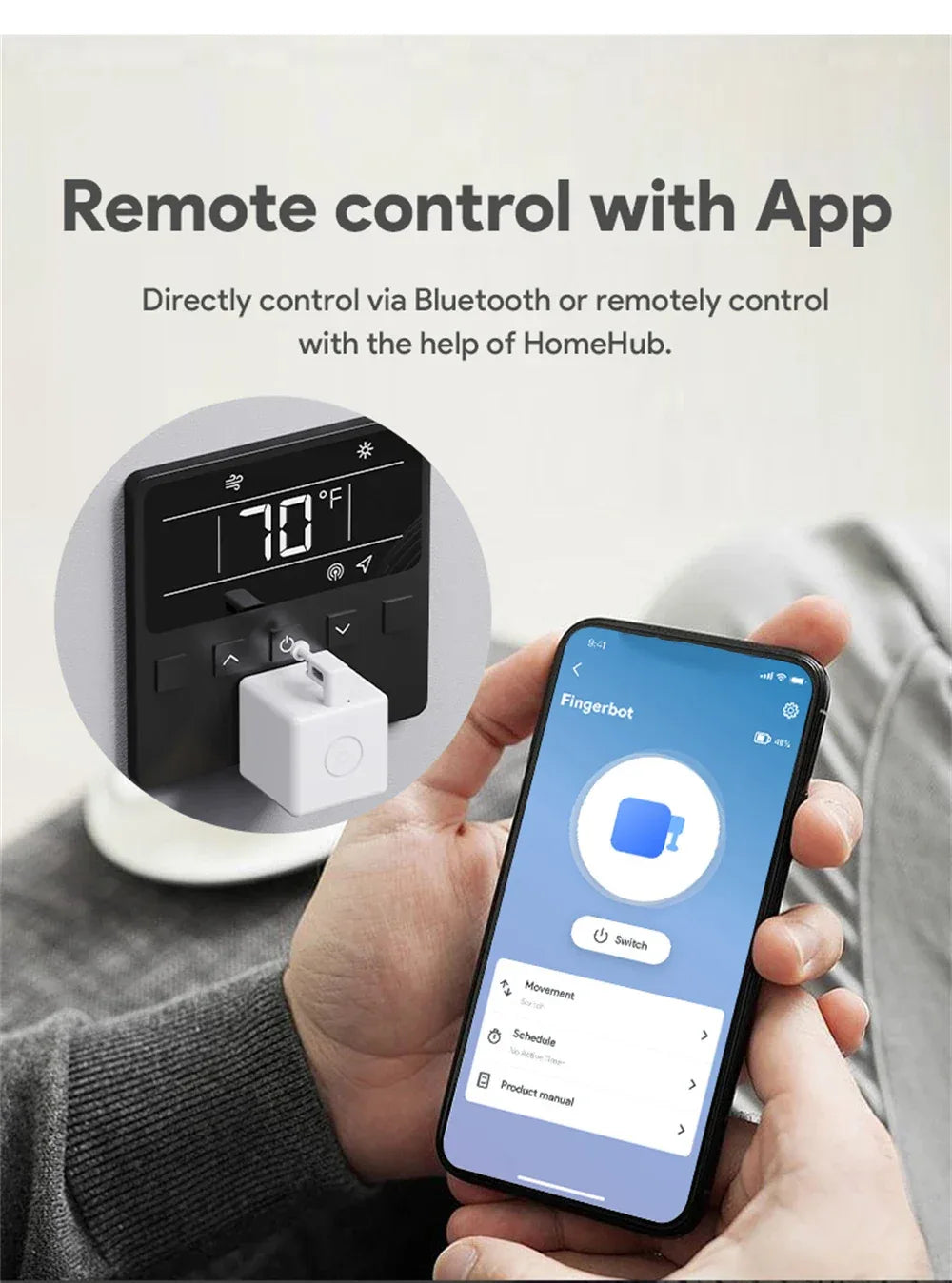 Aubess Tuya WiFi Finger Robot Switch Smart Home ZigBee Mechanical Arm Bot Button Pusher Smart Life Voice Control Alexa Google