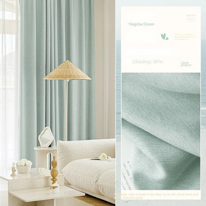 Minimalist Children's Room Drapes Large Area Bedroom Blackout Curtain Home Balcony Bay Window Curtains Modern Living Room Drape