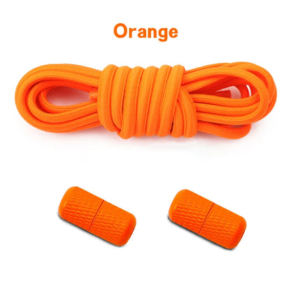 17 colors Round Elastic Laces without ties Metal Buckle Shoelace Sneakers Quick shoelaces Shoe Accessories 1Pair/2Pair